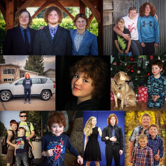 a collage of my boys through the years